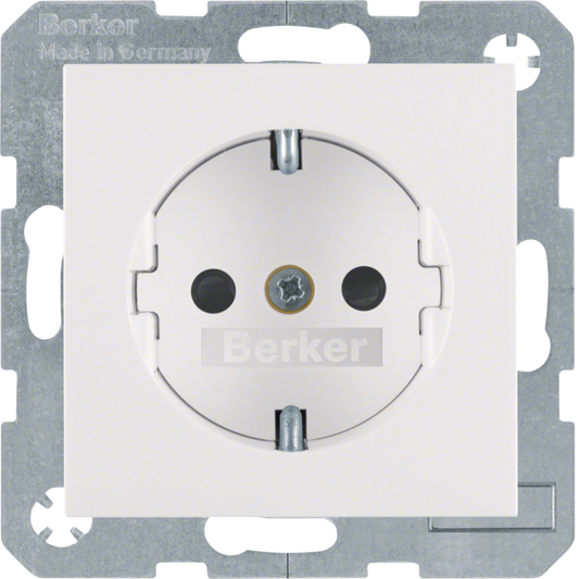 Berker 41231909 Steckdose SCHUKO mit erhöhtem Berührungsschutz S.1/B.3/B.7 Polarweiß matt