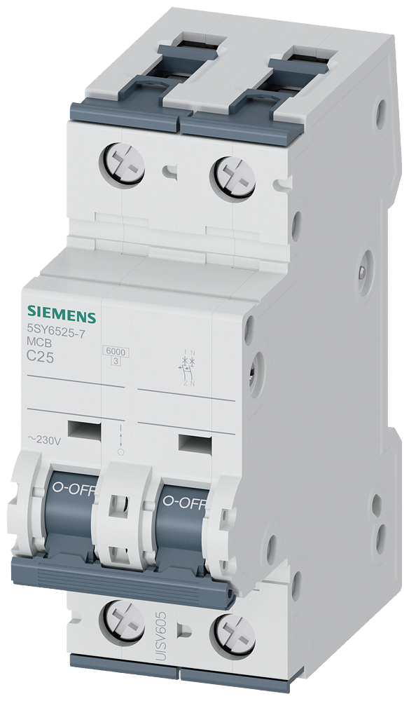 SIEMENS 5SY65257/ 5SY6525-7 1P+N 25A INTERR.AUT.6KA-C