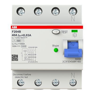 ABB F204 B-40/0.03 FI-Schutzschalter 4-polig 30mA Typ B