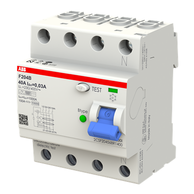 ABB F204 B-40/0.03 FI-Schutzschalter 4-polig 30mA Typ B