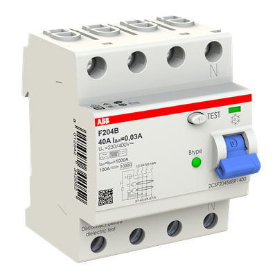 ABB F204 B-40/0.03 FI-Schutzschalter 4-polig 30mA Typ B
