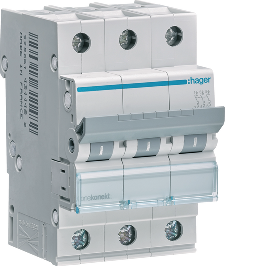 Leitungsschutzschalter 3 polig 6kA C-Charakteristik 16A 3 Module - MCN316