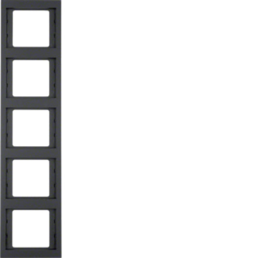 BERKER 13537006 / K.1 ANTRAZITH RAHMEN 5 FACH SENKRECHT