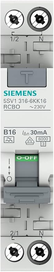 SIEMENS 5SV13166KK16 / 5SV1316-6KK16 1P+N 16A 30MA-A FI-AUTOMAT 1PLE 6KA