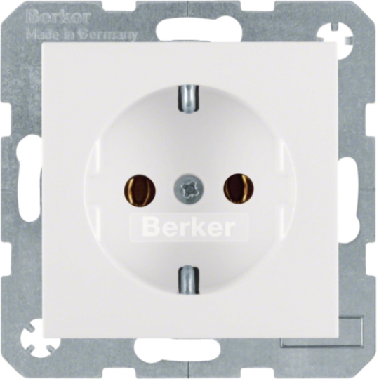 BERKER 47438989 SCHUKO-Steckdose S/B | Standard | polarweiß glänzend