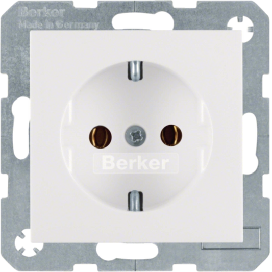 BERKER 47438989 SCHUKO-Steckdose S/B | Standard | polarweiß glänzend