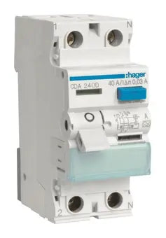 HAGER CDA240D FI-Schutzschalter 2-polig 30 mA Typ A | 40 A