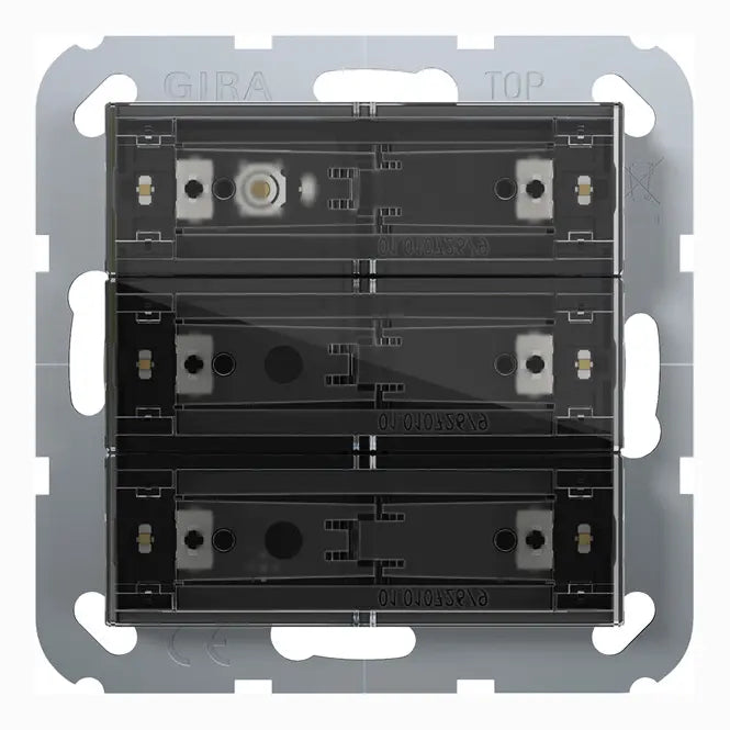 GIRA 504300 4.55 Komfort 3fach für Gira One und KNX mit Inbetriebnahme-Wippe