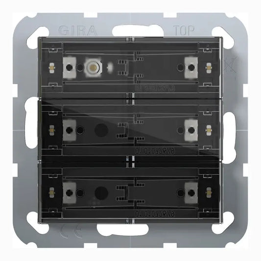GIRA 504300 4.55 Komfort 3fach für Gira One und KNX mit Inbetriebnahme-Wippe