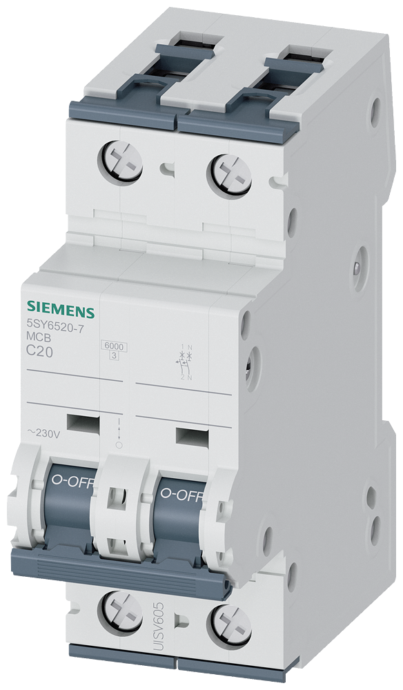 SIEM 5SY65207/ 5SY6520-7 1P+N 20A INTERR.AUT.6KA-C