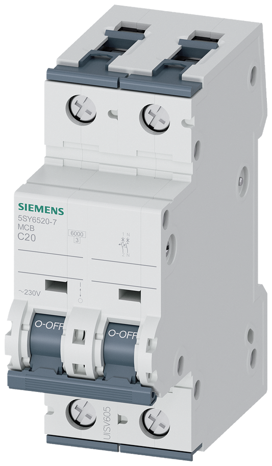 SIEM 5SY65207/ 5SY6520-7 1P+N 20A INTERR.AUT.6KA-C