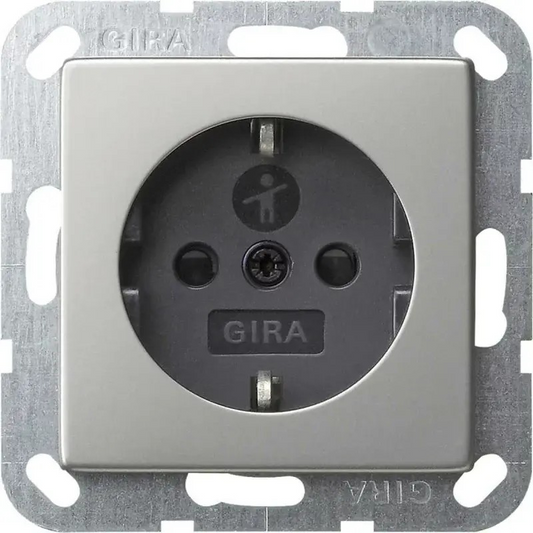 Gira 0183600 Schuko Shutter SRK System 55 Edelstahl