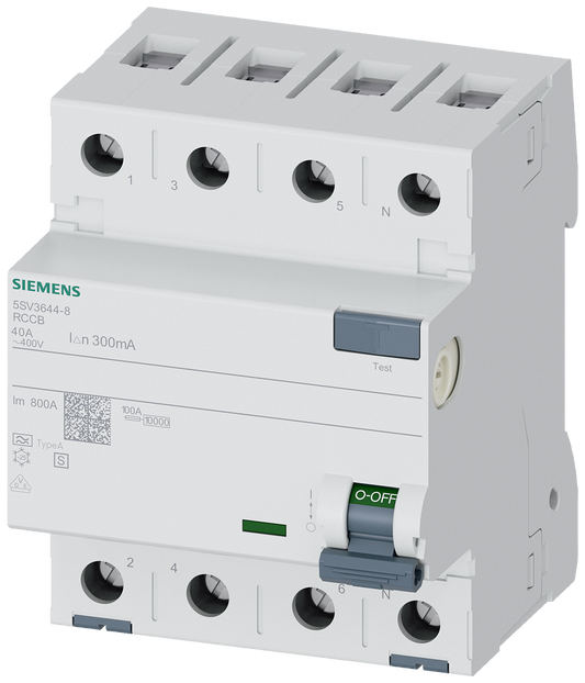 SIEM 5SV36448 / 5SV3644-8 4P 40A 300MA-S FI-Schutzschalter