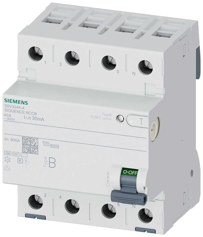 SIEMENS 5SV33444 / 5SV3344-4 4P 40A 30MA B FI-SCHUTZSCHALTER
