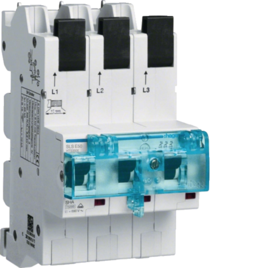 HAGER HTS350E SLS-Schalter 3-polig E-Charakteristik | 50 A, QuickConnect