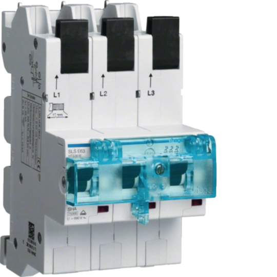 HAGER HTS363E SLS-Schalter 3-polig E-Charakteristik | 63 A, QuickConnect