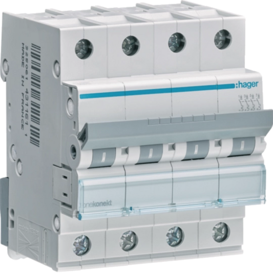 Hager MCN432 - LS-Schalter 4 polig 6kA C-32A 4M