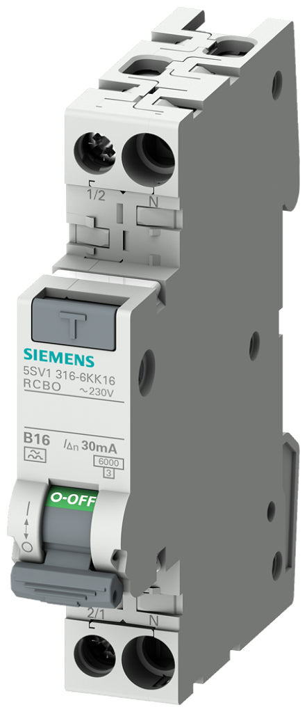 SIEMENS 5SV13166KK16 / 5SV1316-6KK16 1P+N 16A 30MA-A FI-AUTOMAT 1PLE 6KA