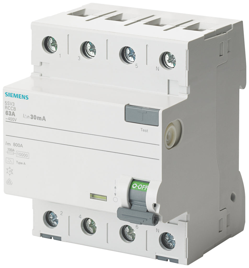 SIEMENS 5SV33466 / 5SV3346-6 4P 63A 30MA-A FI-SCHUTZSCHALTER
