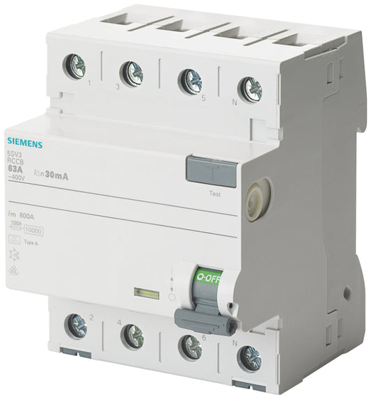 SIEMENS 5SV33466 / 5SV3346-6 4P 63A 30MA-A FI-SCHUTZSCHALTER